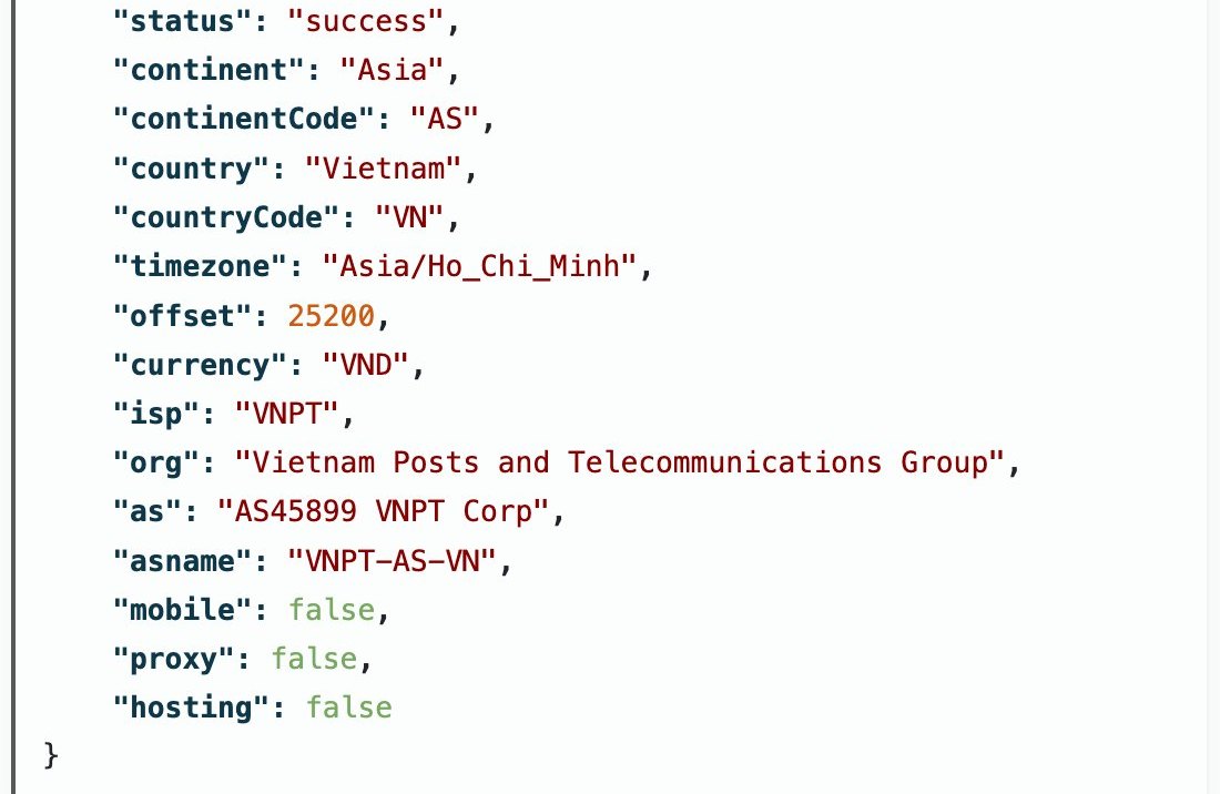 IP-API: proxy false, hosting false, mobile false